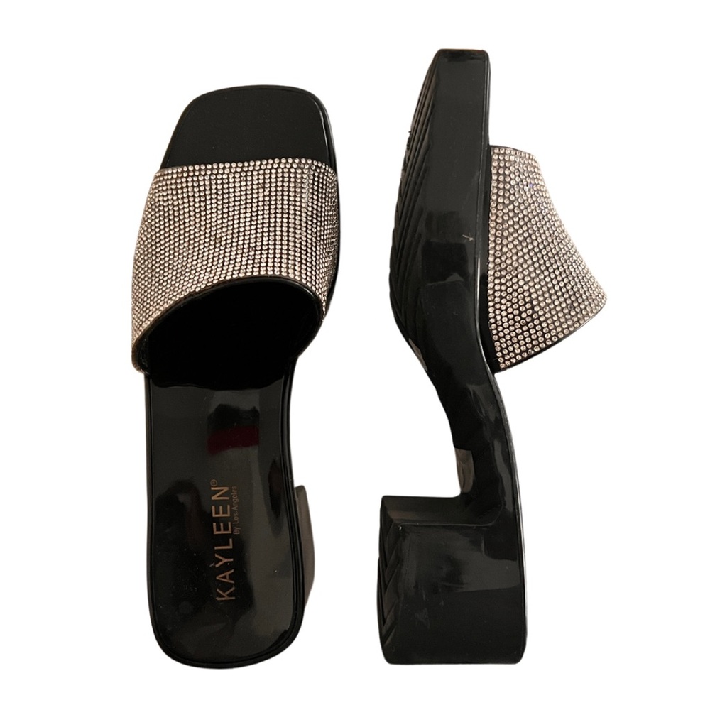 Silver Gemstone Pump Sandals